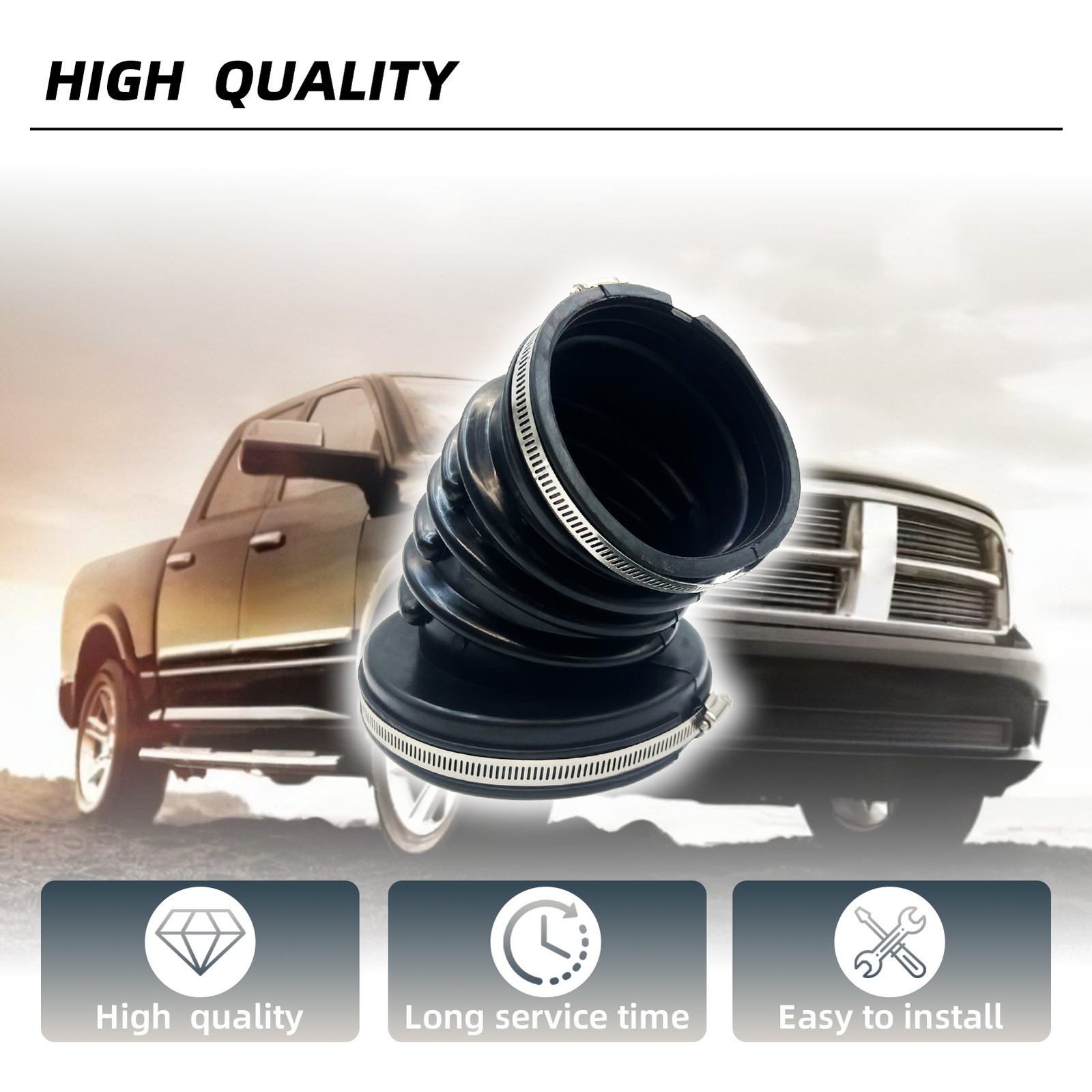 Intake Resonator Upper Hose Duct for 2007-2018 Dodge Ram 2500-5500 6.7L Diesel