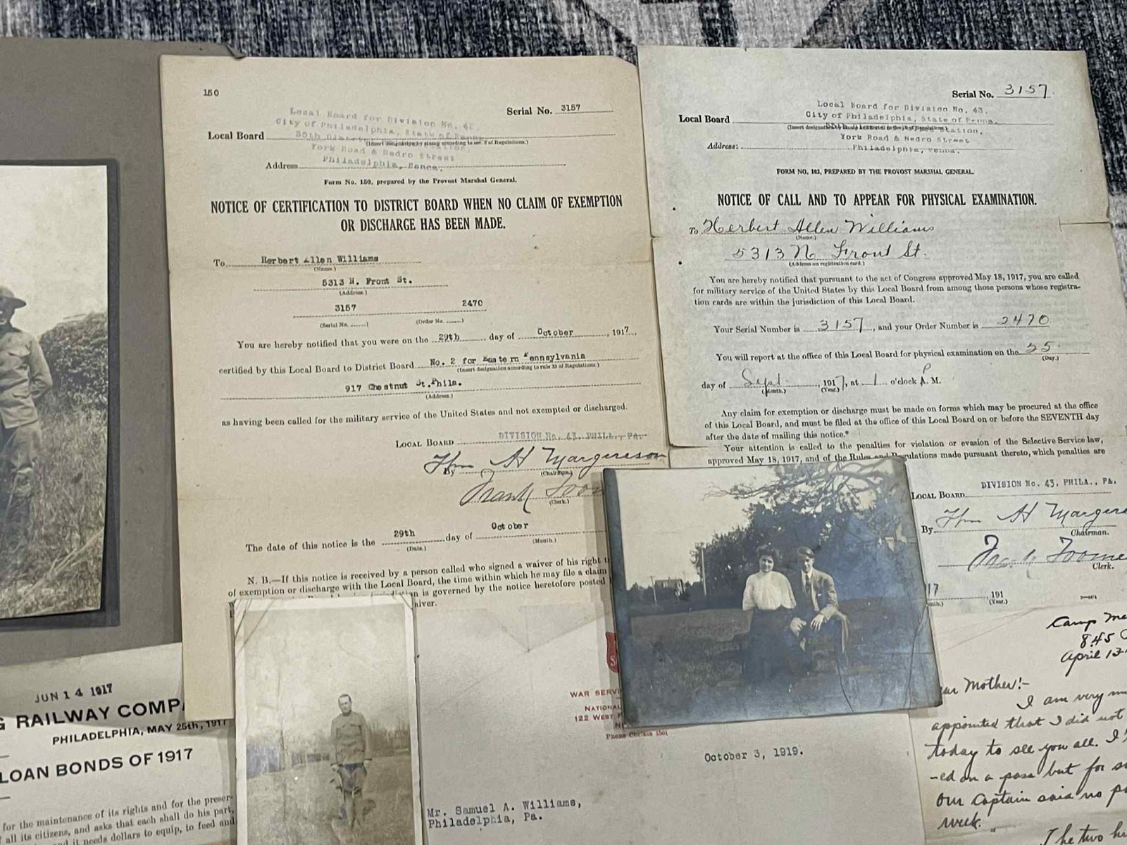 WW1 WWI US Army Military Solider GI Grouping 16th Infantry Division AEF WOUNDED