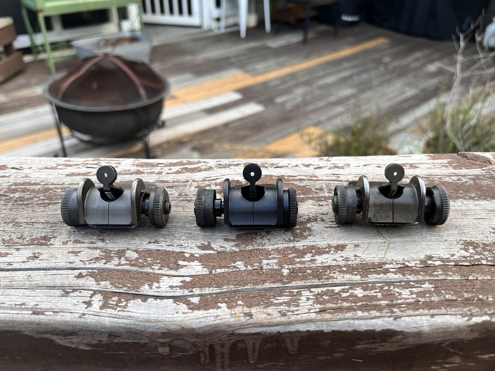 Post-WWII M1 Garand T105 T 105 Rear Sights USGI HRA IHC Sites Complete Pinion !!