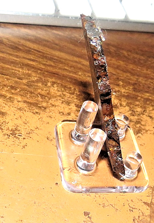 30 gm SERICHO pallasite Meteorite slice translucent from Kenya std olivine JAL