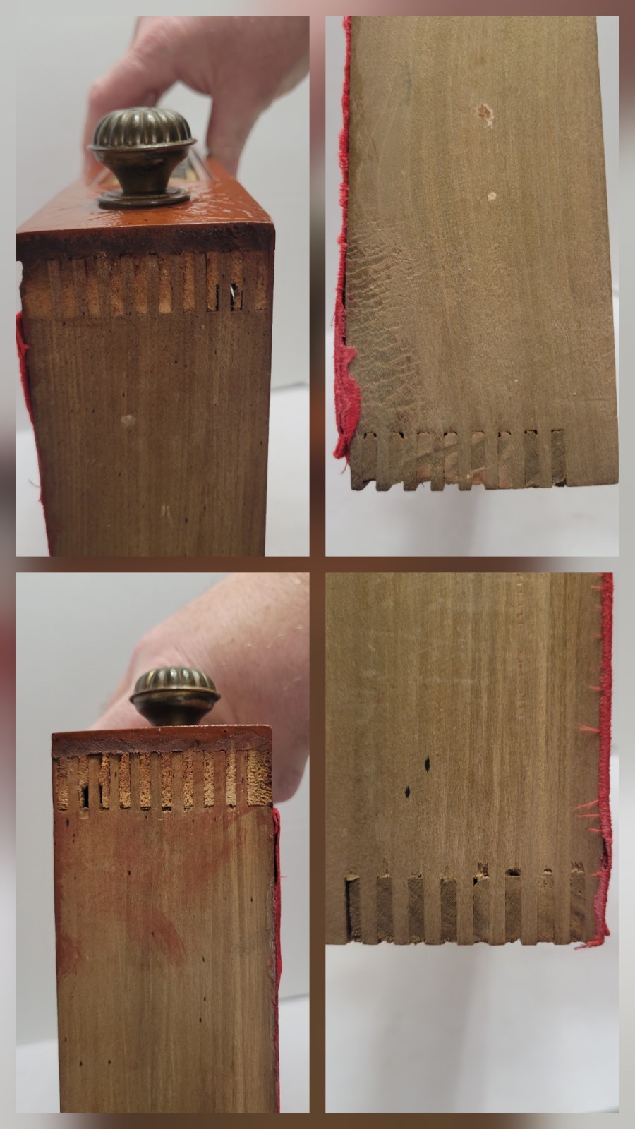 Antique J & P Coats 2 Draw Wood Spool Cotton Cabinet Counter Top Store Display