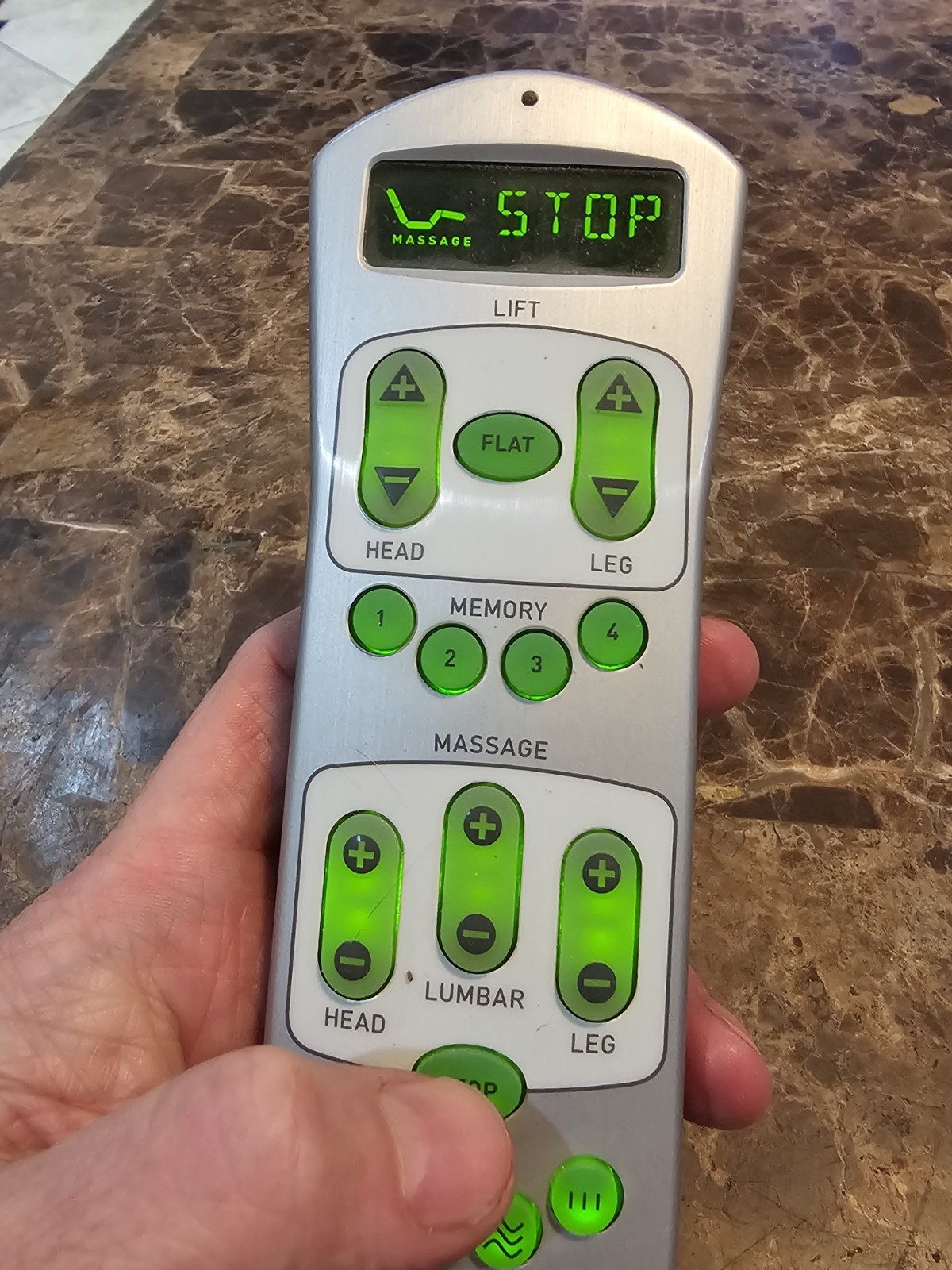 TempurPedic Tempur-Ergo 10003-RFREMS-L008 Remote Control OEM ** TESTED WORKING