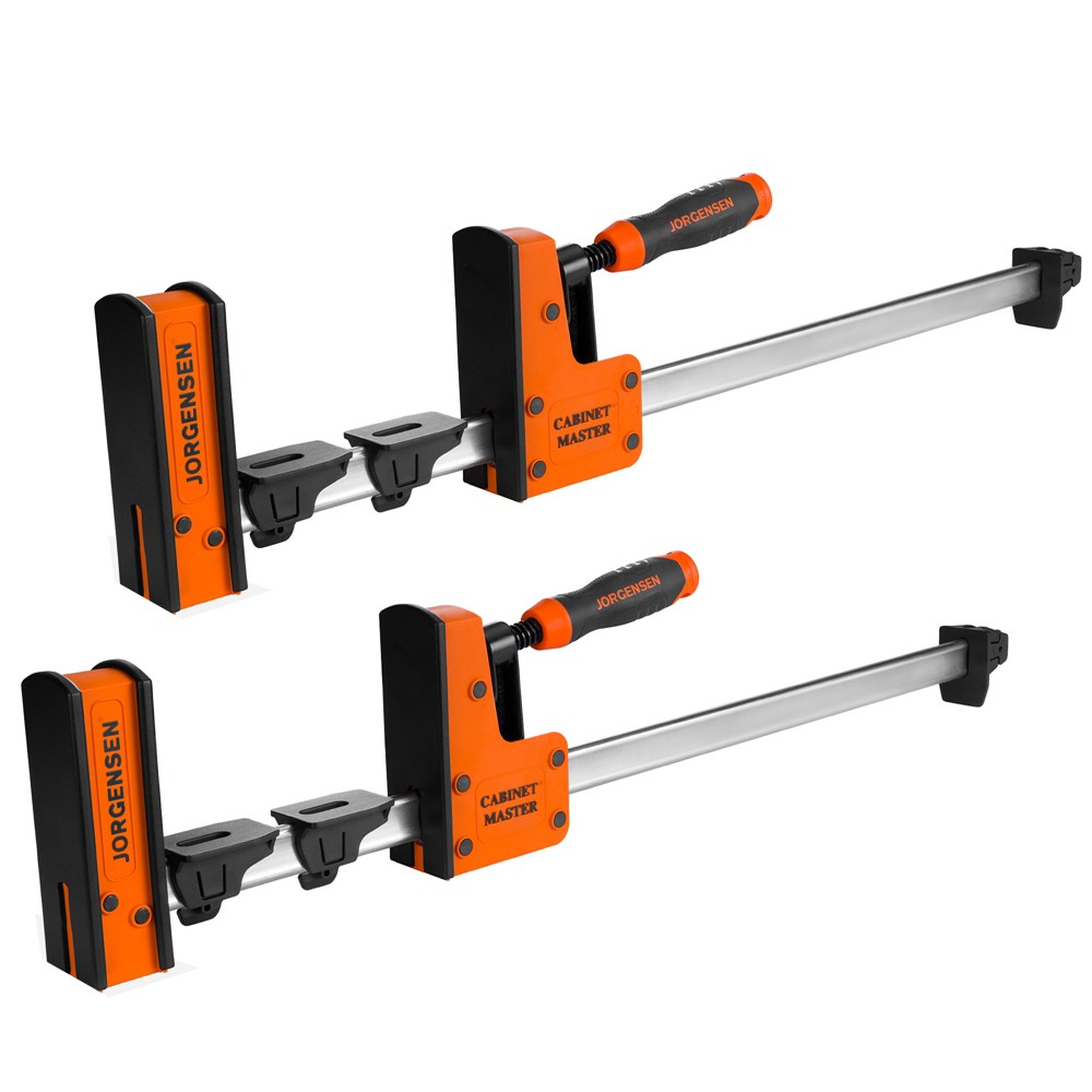 JORGENSEN 2-PACK 24" Parallel Bar Clamp Heavy-Duty Cabinet Master Clamp 2200 lbs