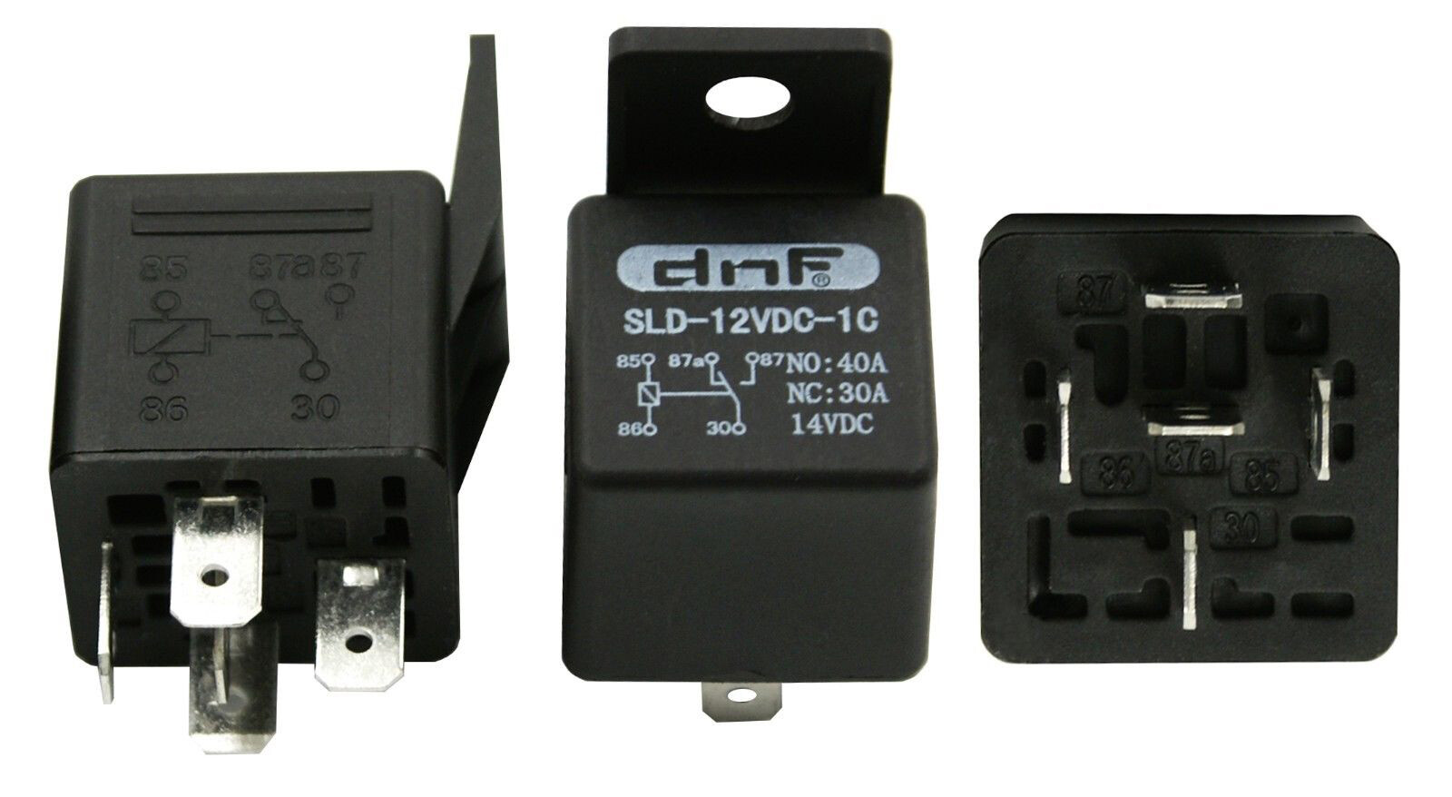 DNF 2 Pair 12V 30/40 AMP Bosch Style S Relay with Harness Socket SPDT Automotive