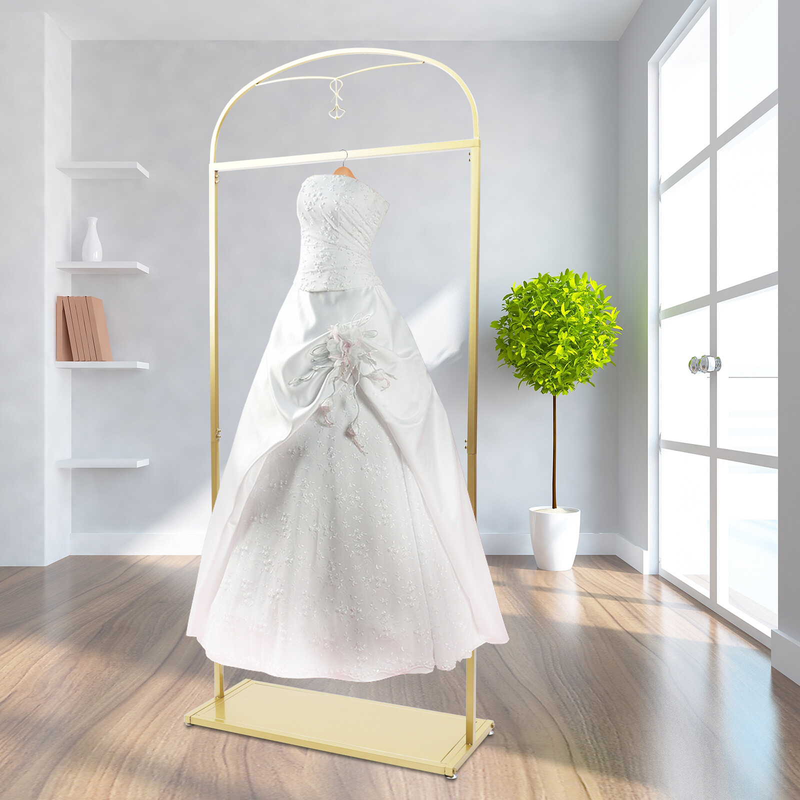 Wedding Dress Rack Gold Wedding Dress Display Stand Modern Simple Clothing
