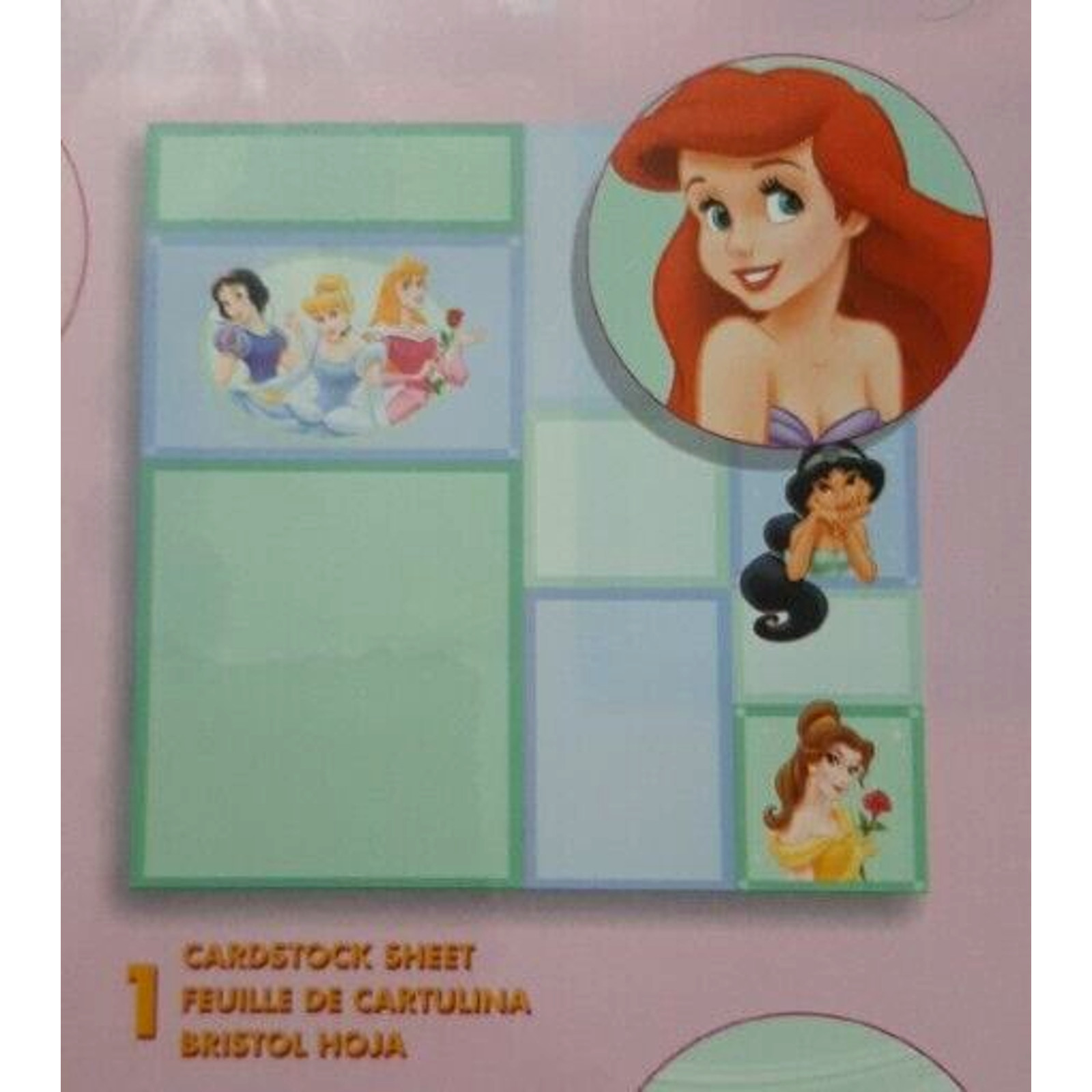 Disney Princess 12”x12” Paper Pack 6 sheets NEW Snow White Mermaid Cinderella