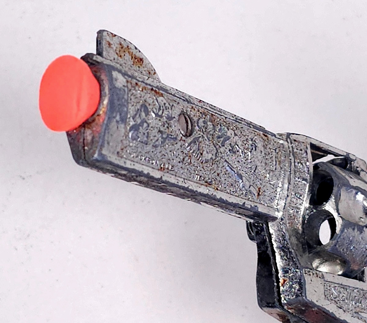 Vintage 1950’s Nichols Stallion Toy Cap Gun Western Cowboy w Holster Orange Plug