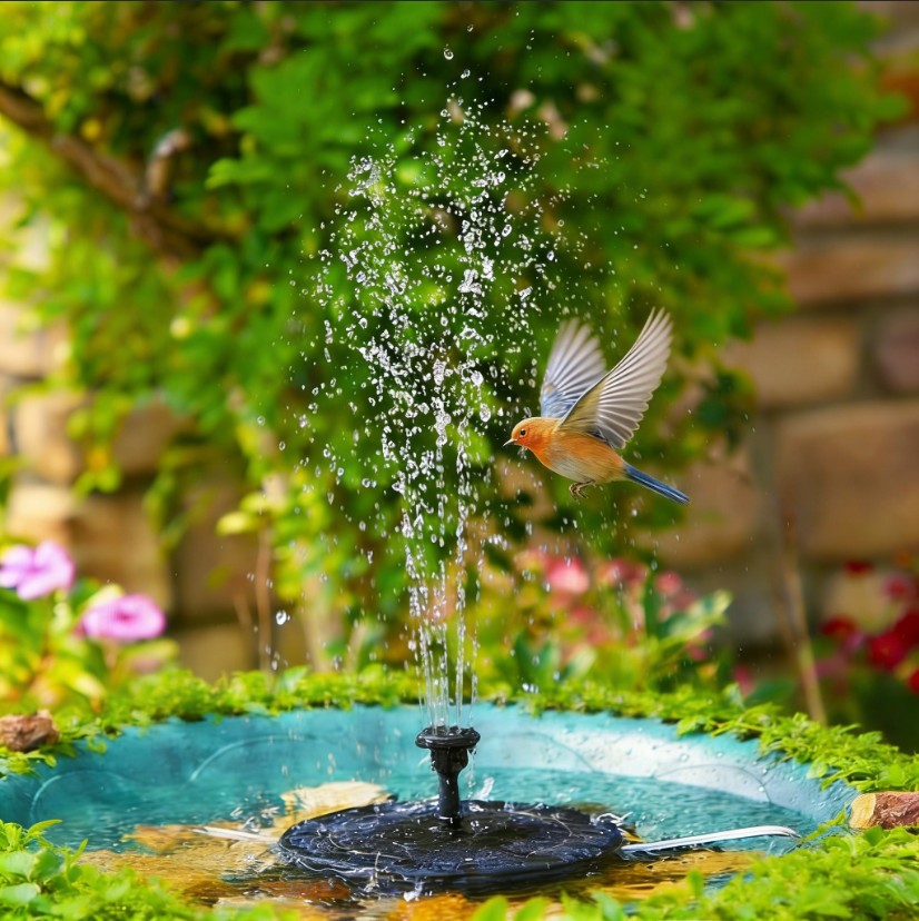 Submersible Bird Bath Solar Fountain Floating Water Pump
