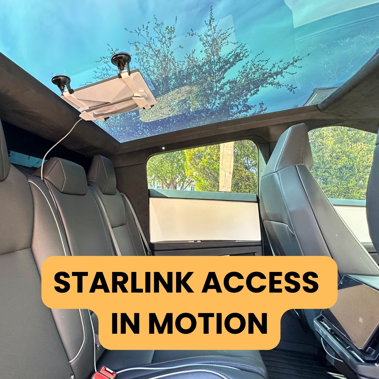 Suction Cup Mount with Cable Caddy for Starlink Mini – Ideal for Cars, RV, Boat
