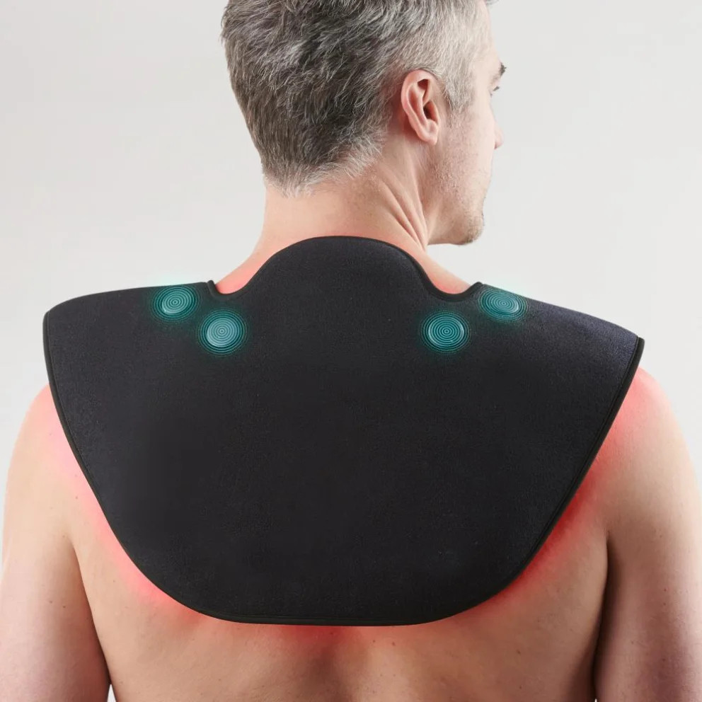 New Hammacher Schlemmer Neck and Shoulder Vibration and LED Therapy Wrap