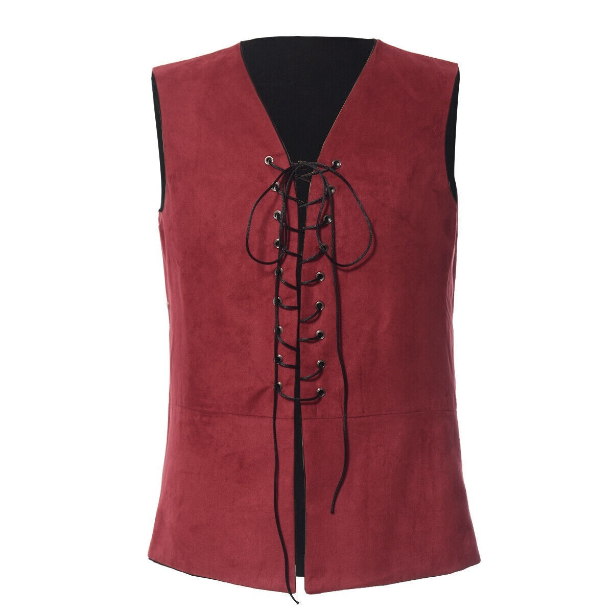 Mens Medieval Vest Pirate Waistcoat Renaissance Reversible Waistcoat Viking Vest