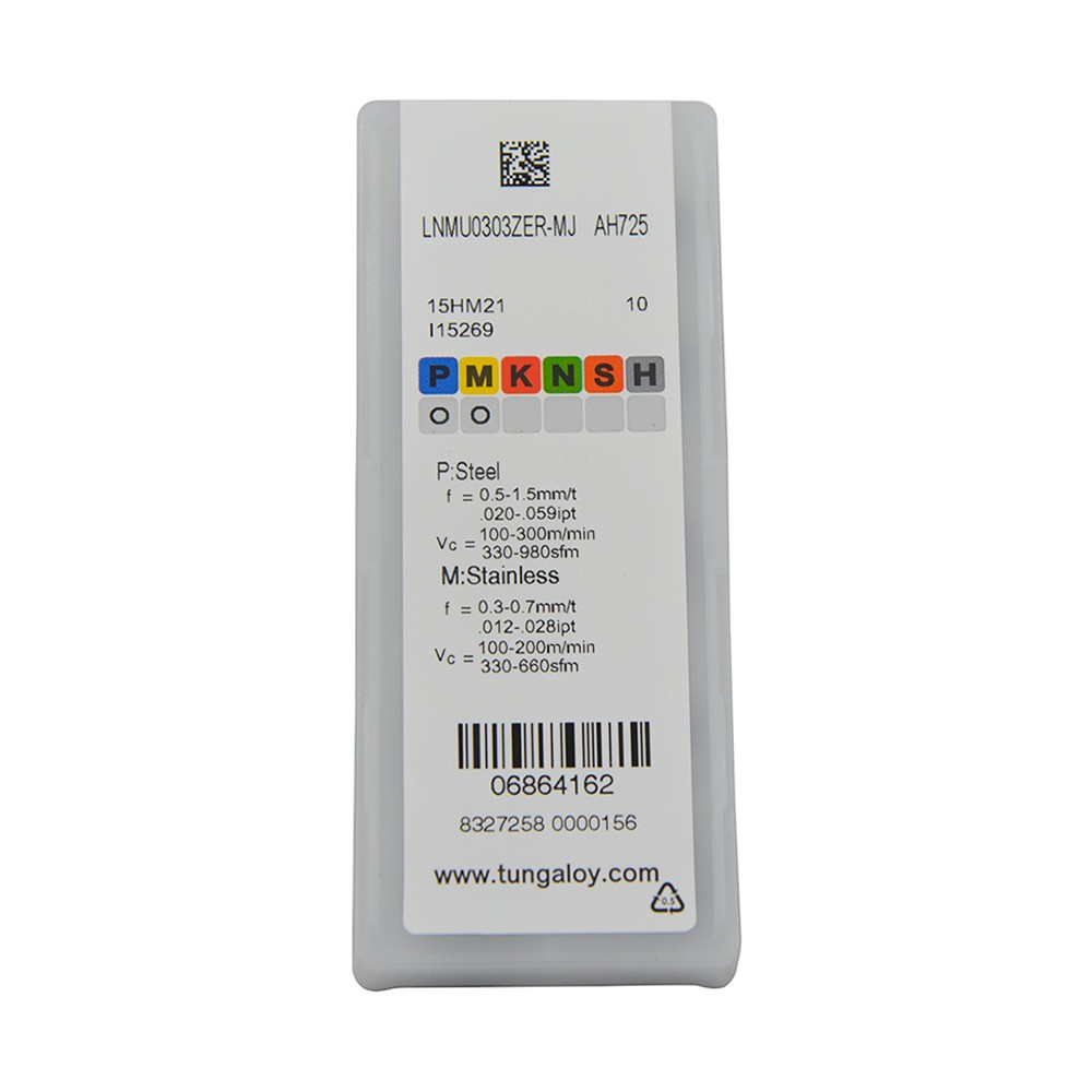 200PCS LNMU0303ZER-MJ Fast feed carbide milling ENR03 insert Rapid metal removal