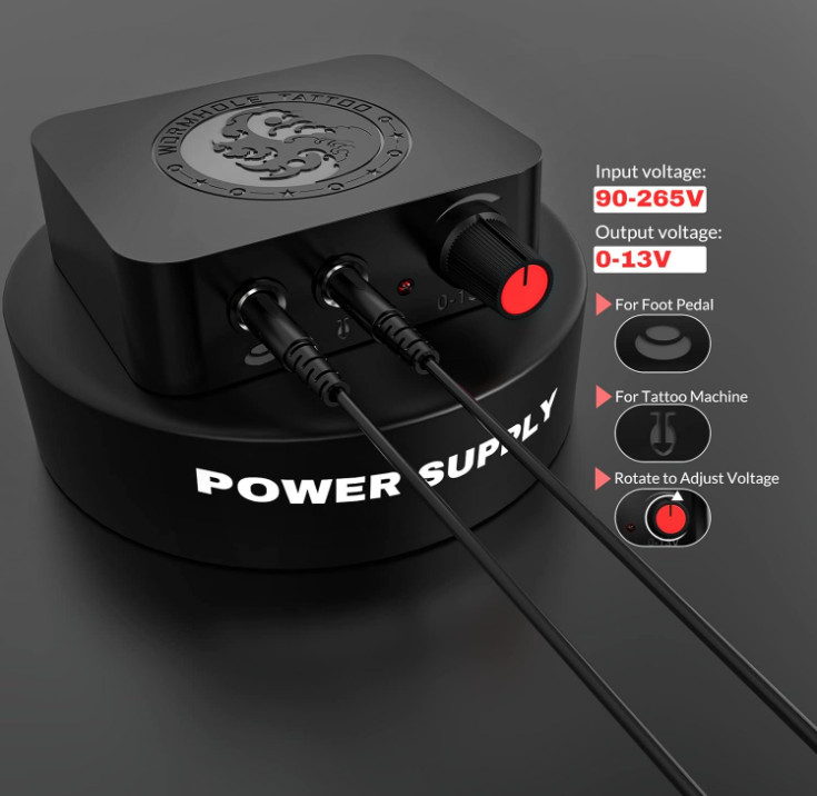 Kit de tatuaje completo con máquina eléctrica, tintas y agujas cartucho, Nuevo