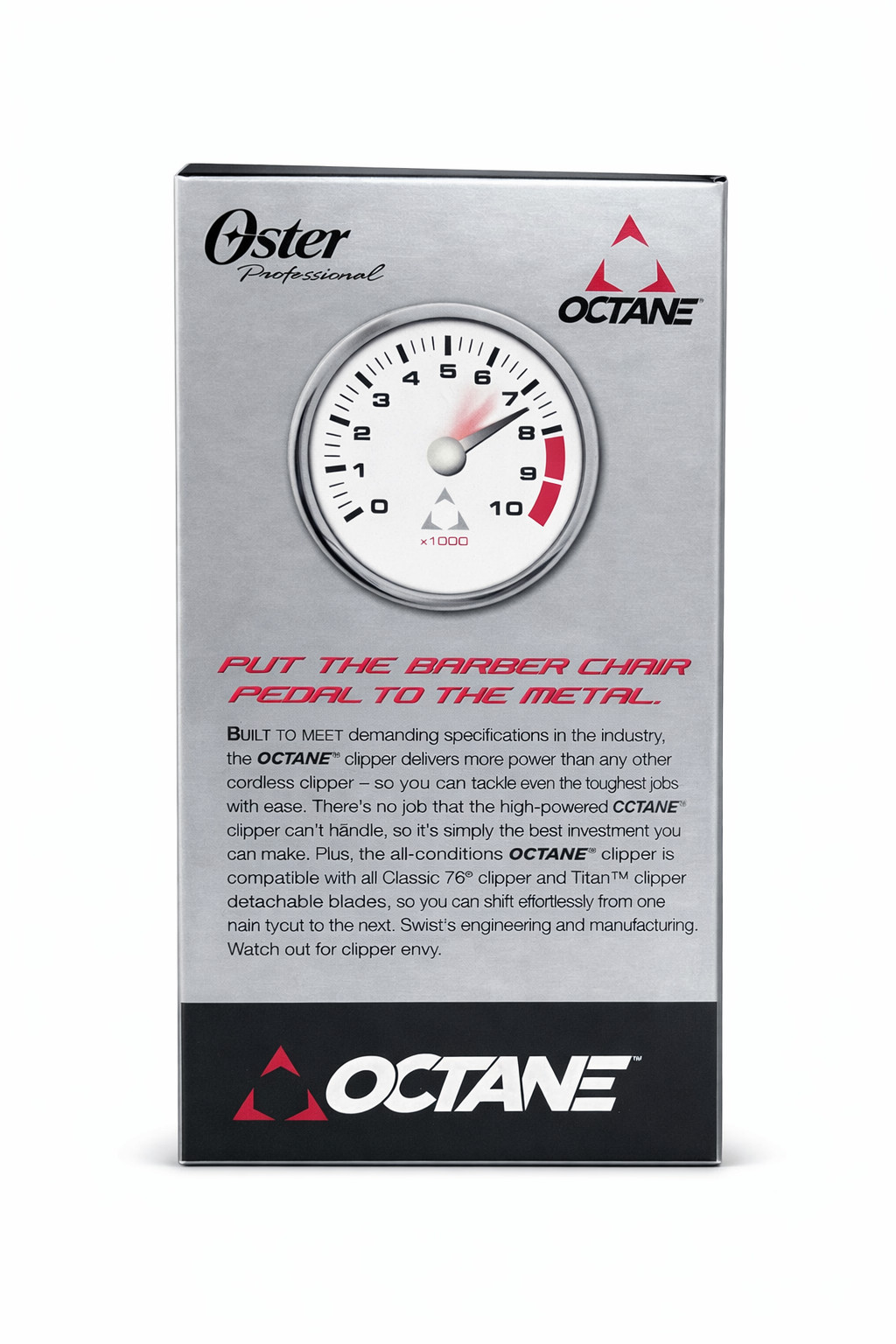 Oster Octane Heavy Duty Cordless Adjustable Clippers, Lithium-Ion, 76550-100