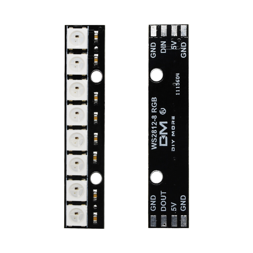 8-bit WS2812 5050 RGB LED Built-in Full-color Driver Development Board Light