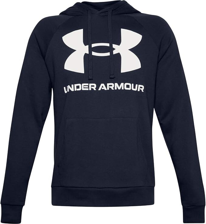 Under Armour 1357093-410 Midnight Navy Men's Rival Fleece Big Logo Hoodie