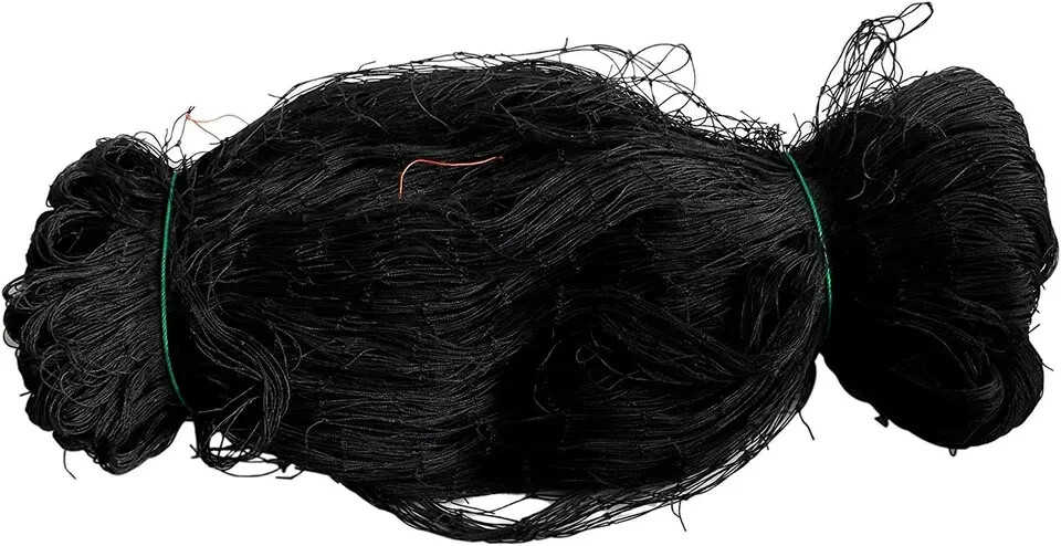 Heavy Duty Netting for Bird Poultry Aviary Game Pens 25' X 50' Net Black Mesh