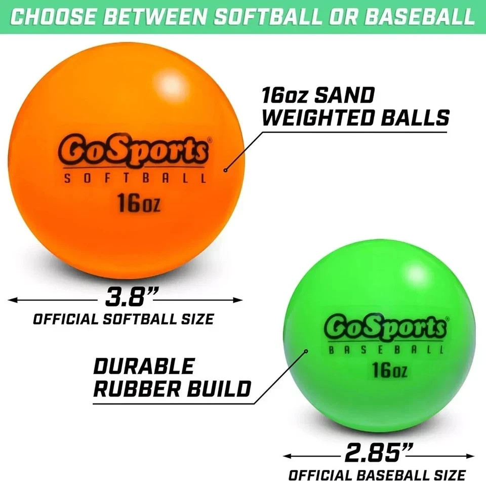 Weighted Training Balls - Choose Baseball or Softball - Hitting & Pitching Trai