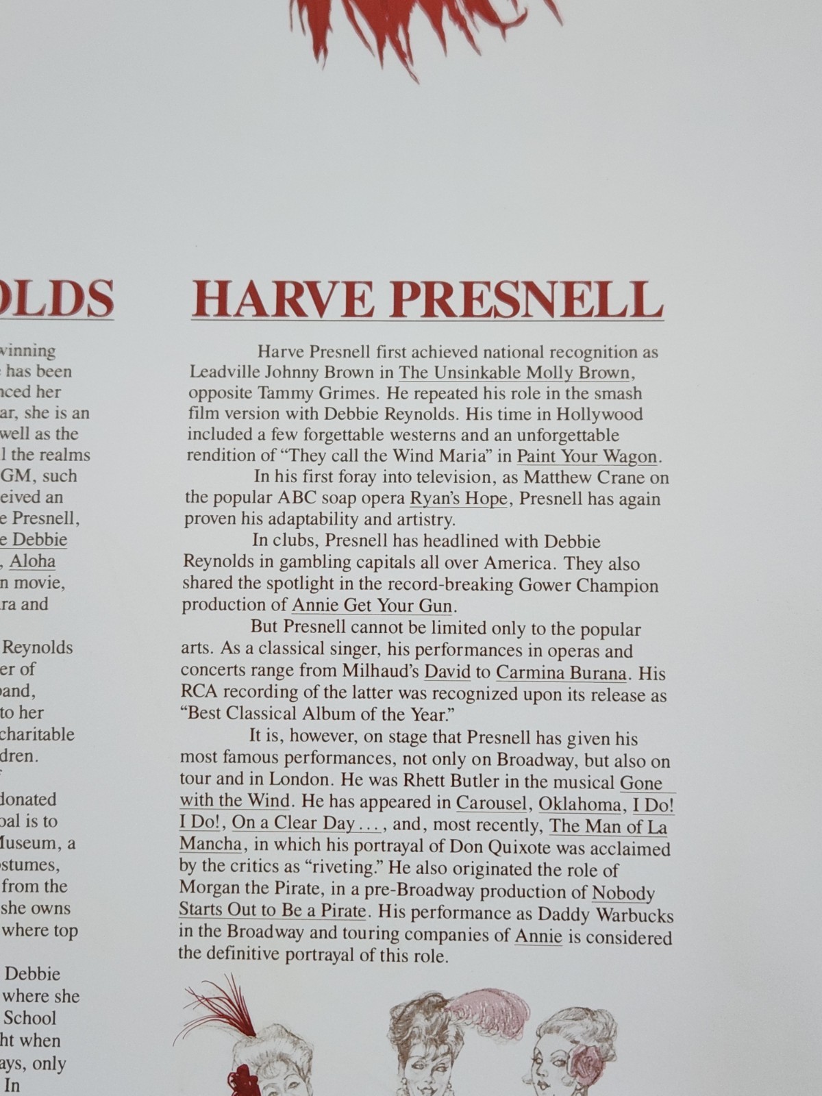 The Unsinkable Molly Brown 24 x 18 Poster Signed Debbie Reynolds Harve Presnell