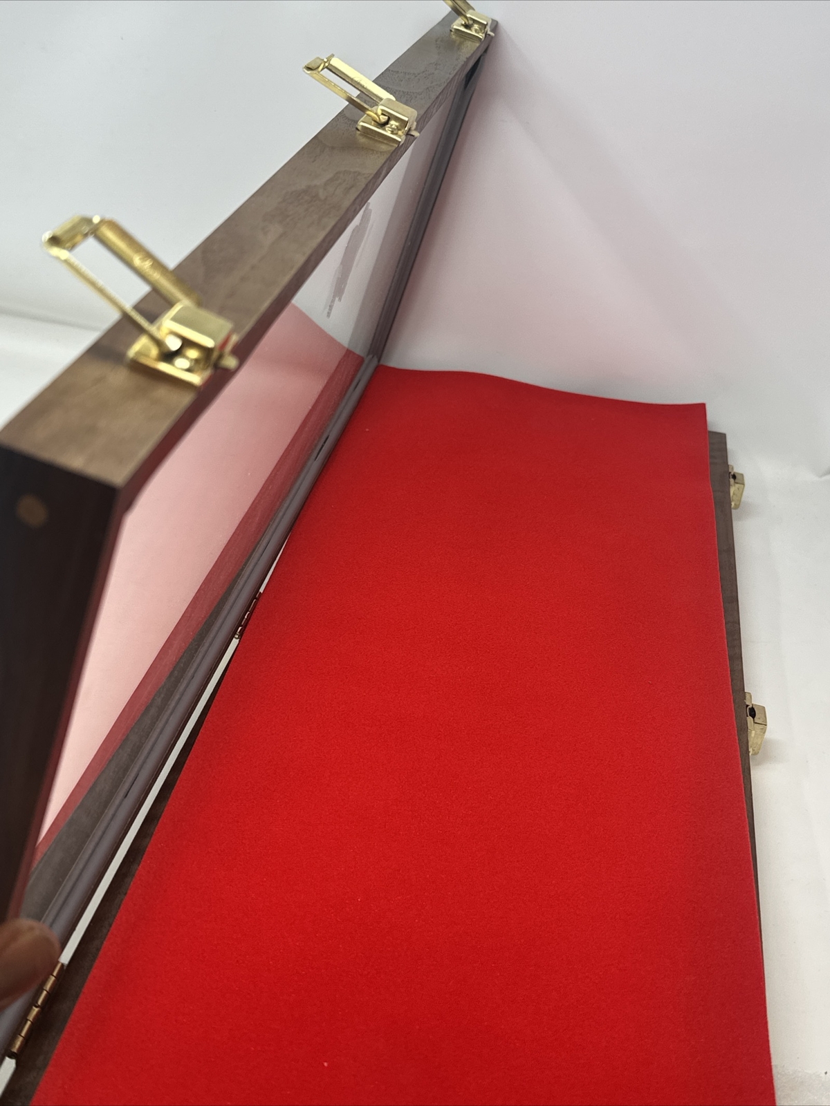 Walnut Wood Display Case 9 x 25 x 2 for Arrowheads Knives Collectibles & More