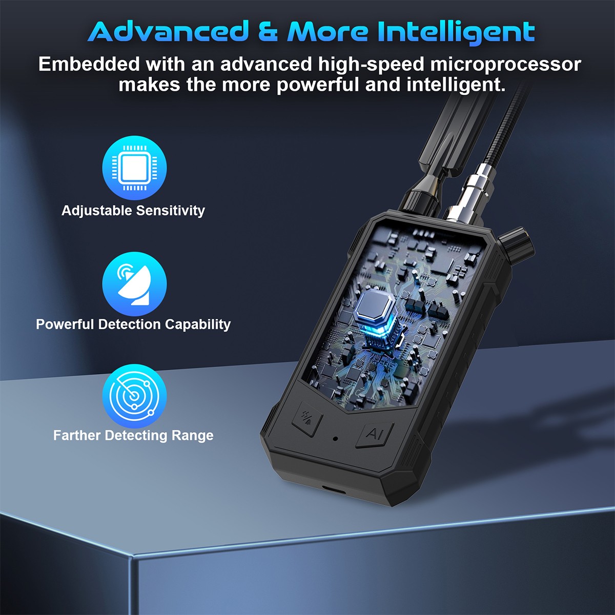 Wireless RF Detector Anti-Spy Camera GSM GPS Bug Tracker Finder Scanner Device