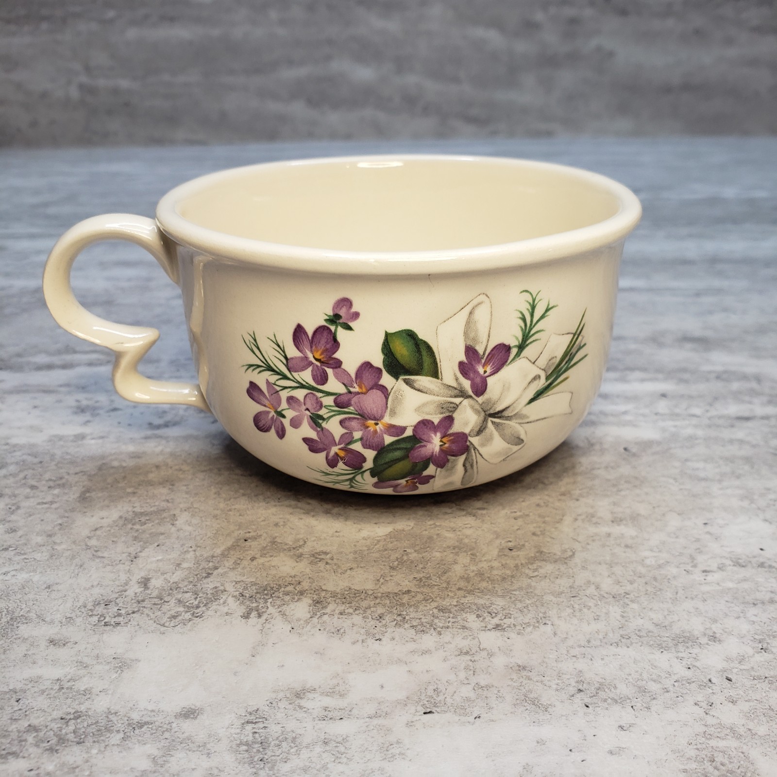 Floral Teacup and Teapot Set with Unique Handle