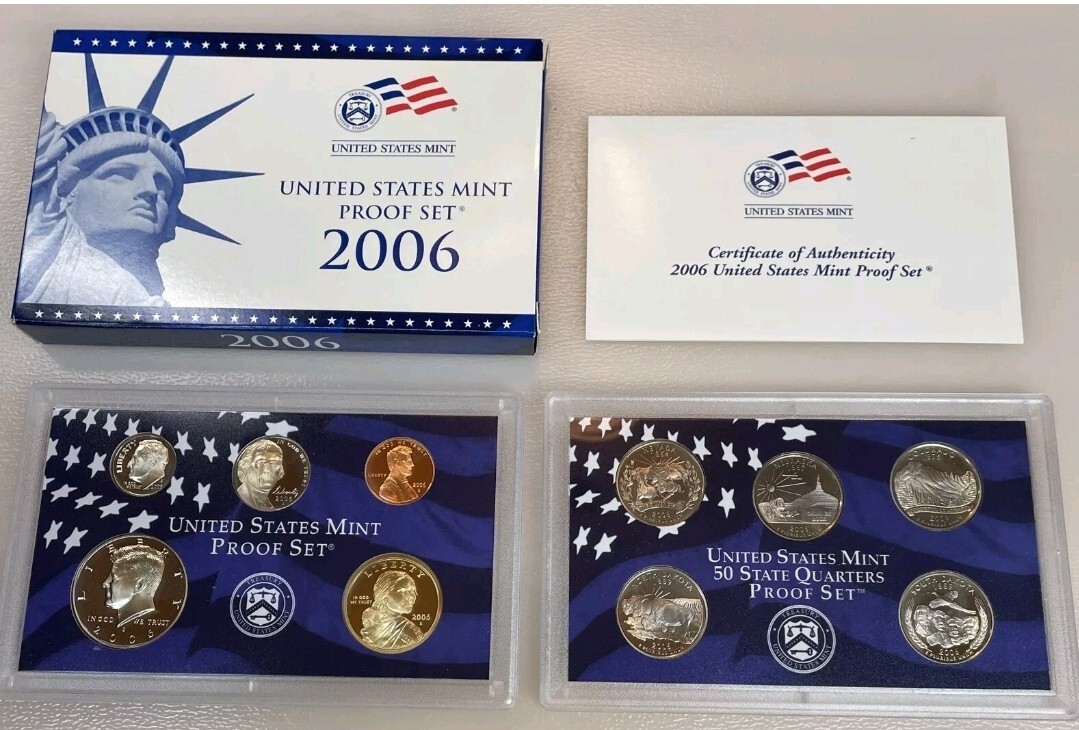 US Mint 10 Annual Proof Sets 1999-2008 OGP Box & COA 109 Coins Estate Sale Lot