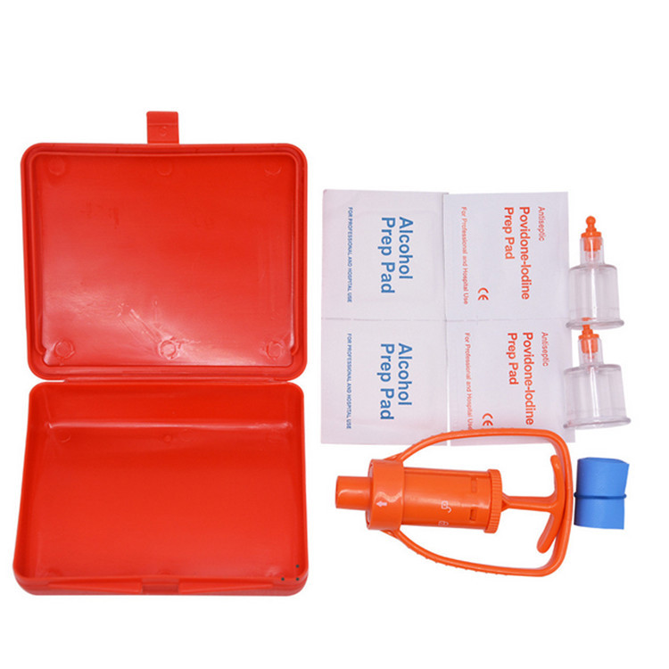 Venom Extractor Pump First Aid Safety Kit Emergency Snake Bite Outdoor Camp Tool