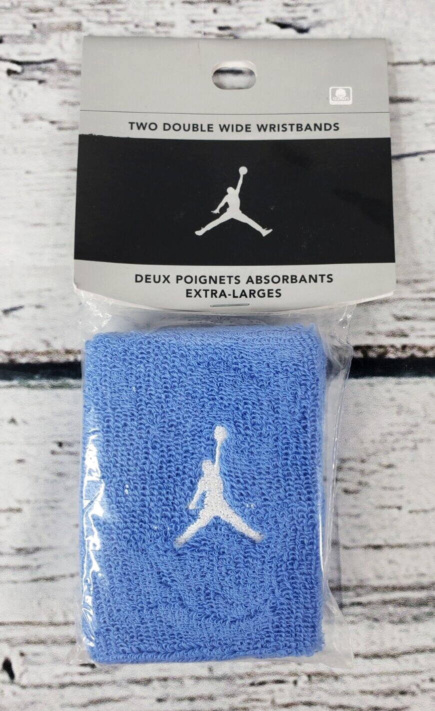 Vintage Nike Michael Jordan Jumpman Wristbands Light Blue & White - NEW