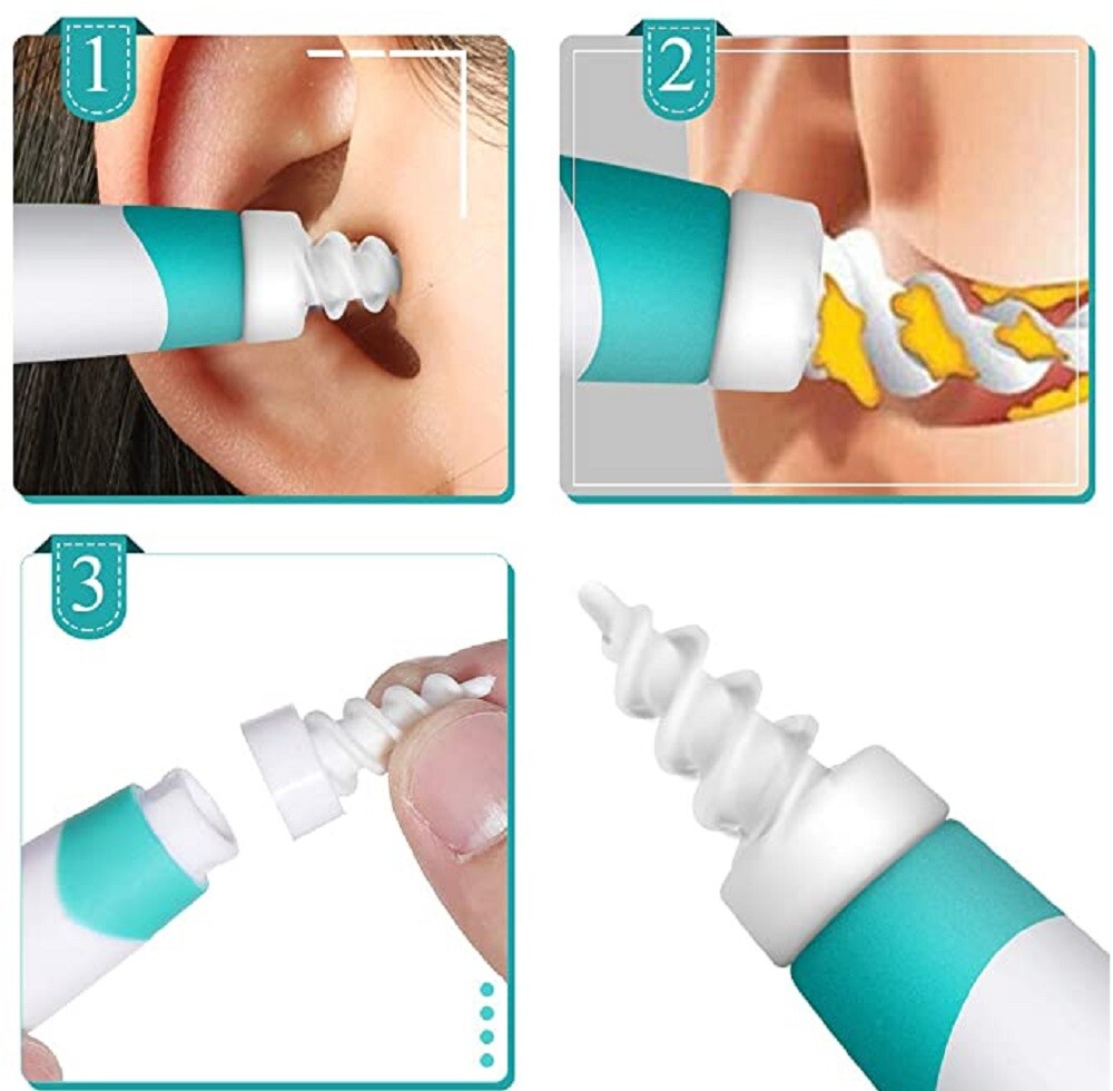 Ear Wax Removal Tool Cleaning Ear Wax Cleaner Q-Grips Ear Wax Remover 16 Tips US