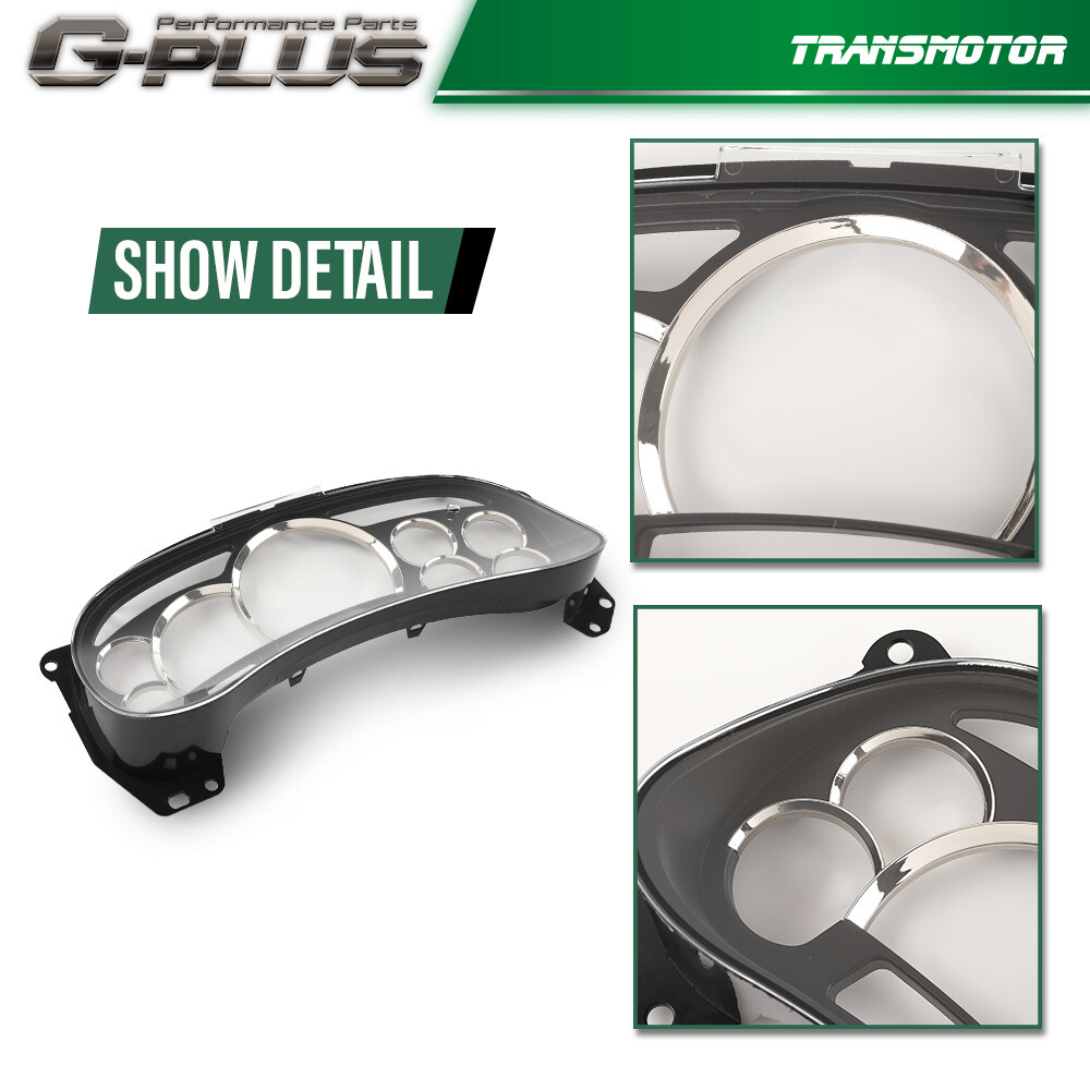 Gauge Cluster Lens Cover Chrome Rings for 2003 04 05 06 GM Trucks SUVs Escalade