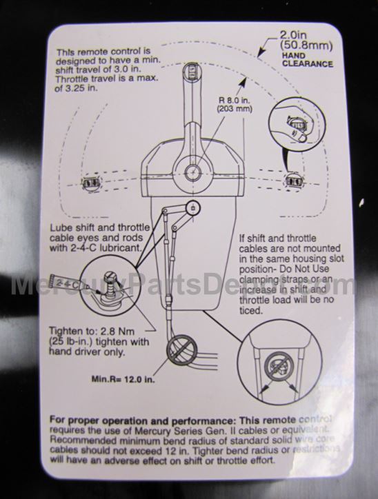 Mercury NEW/ OEM Binnacle/ Console Top Mount Remote Control - Outboard 8M0059686