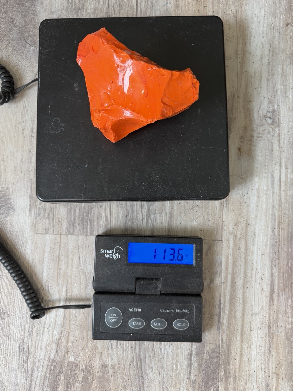 3pc Glass Rock Slag Opaque Fire Orange 6.39lbs TOTAL Rocks Landscape Aquarium