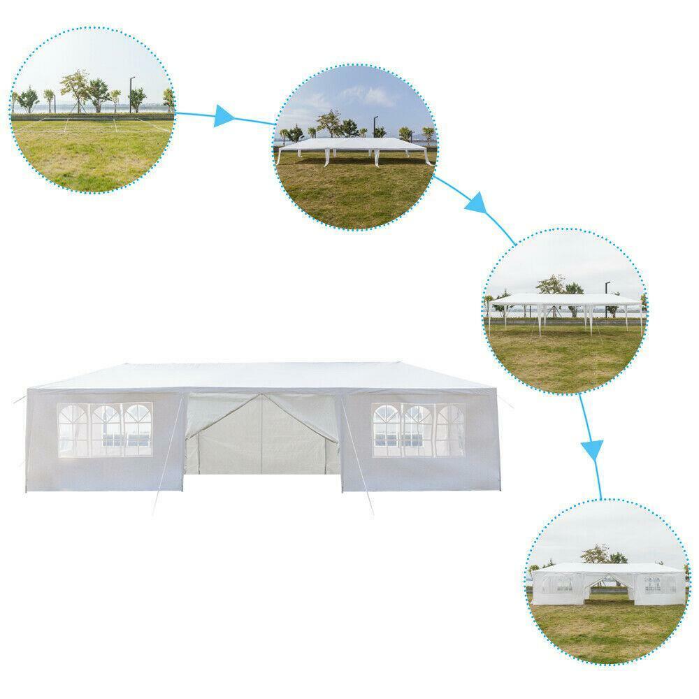 10'x30' Outdoor Gazebo Canopy Tent Wedding Party Tent Patio /w 8 Removable Walls