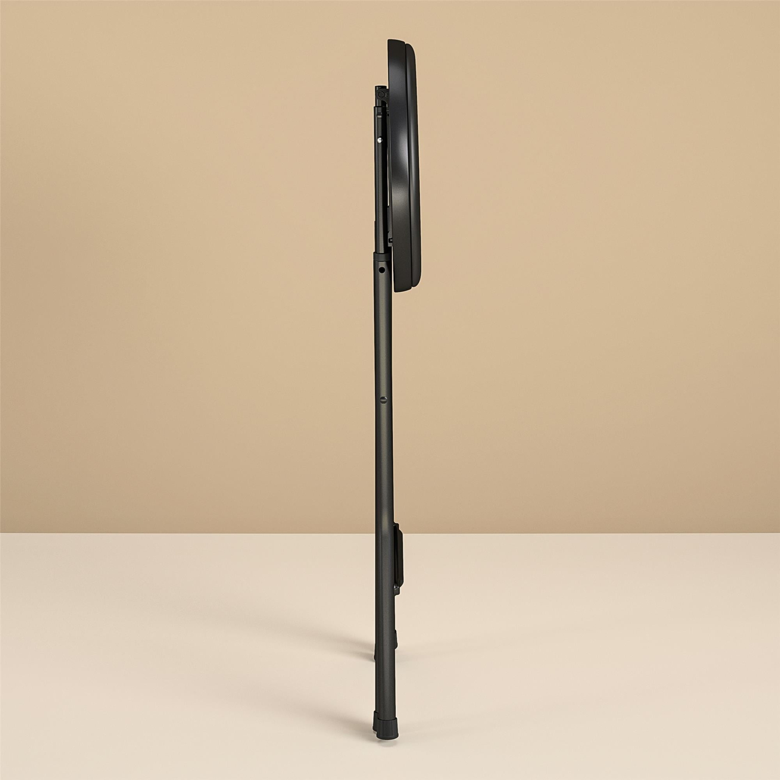 24" Vinyl Padded Folding Stool, Black