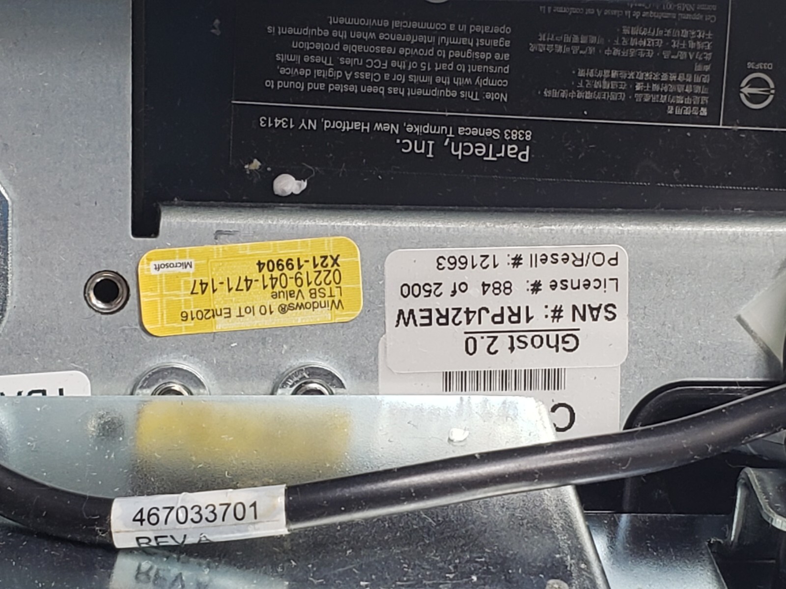 PAR TECH T8520 Point Of Sale POS Terminal Touchscreen Adjustable Monitor Black