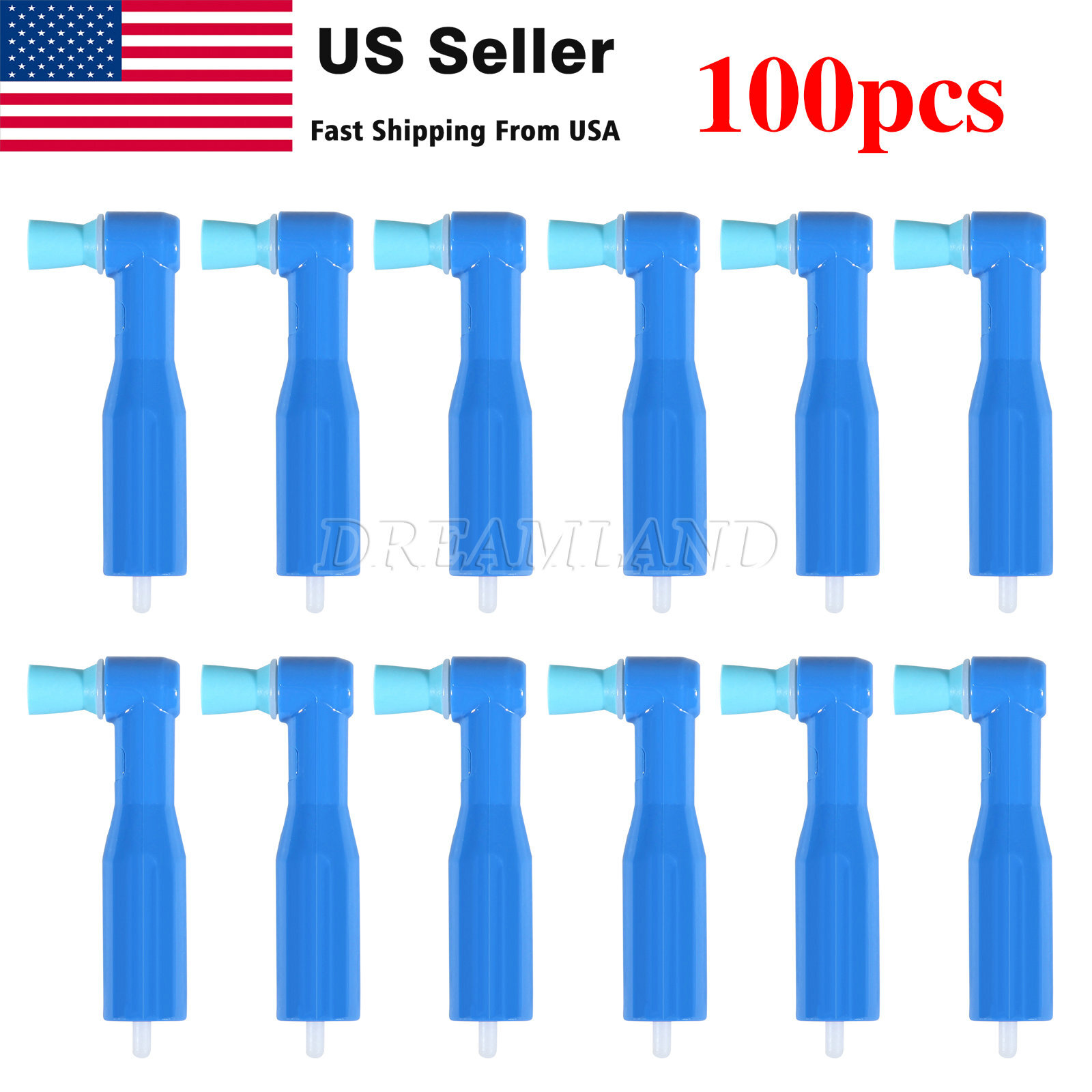 100 Dental Disposable Polishing Prophy Angles /Polishing Cups Prophy Brushes OR