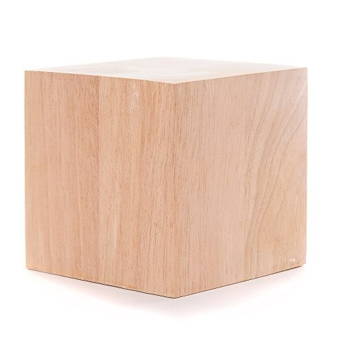 4 Inch Square Hard Wood Block / Cube 4 inches x 4 inches x 4 inches