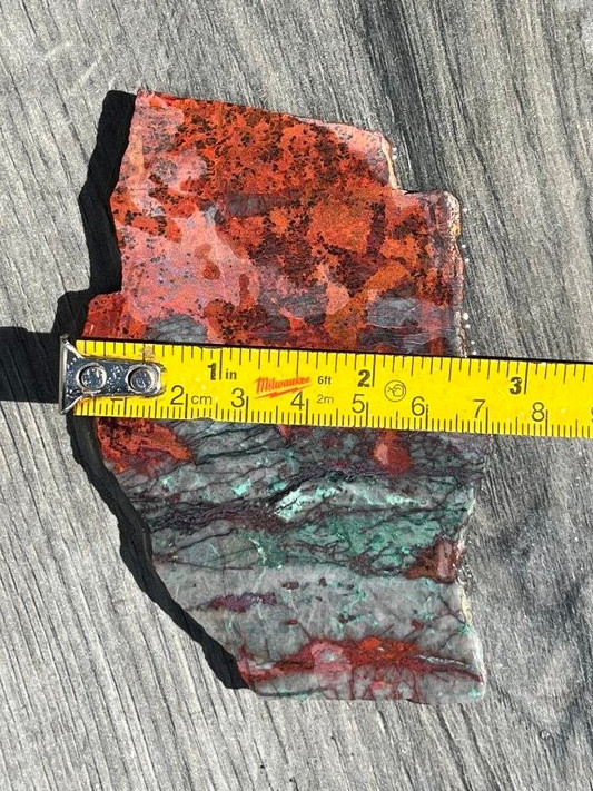 Sonora Sunrise Sunset Chrysocolla Cuprite 4.25"x2.5" Lapidary Rough Slab S2