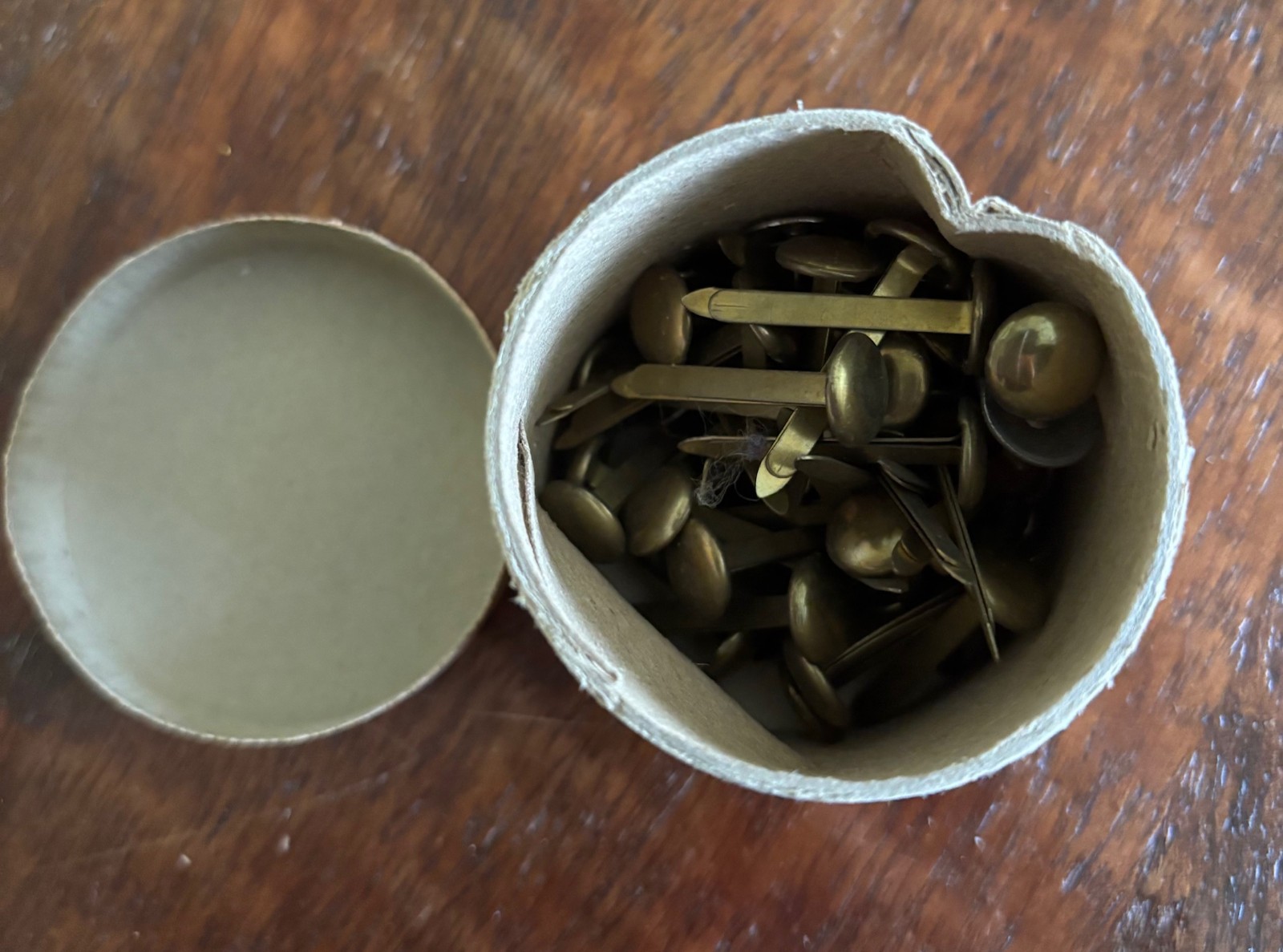 Vintage office supplies VTG brass fasteners gummed hangers pencils made in USA