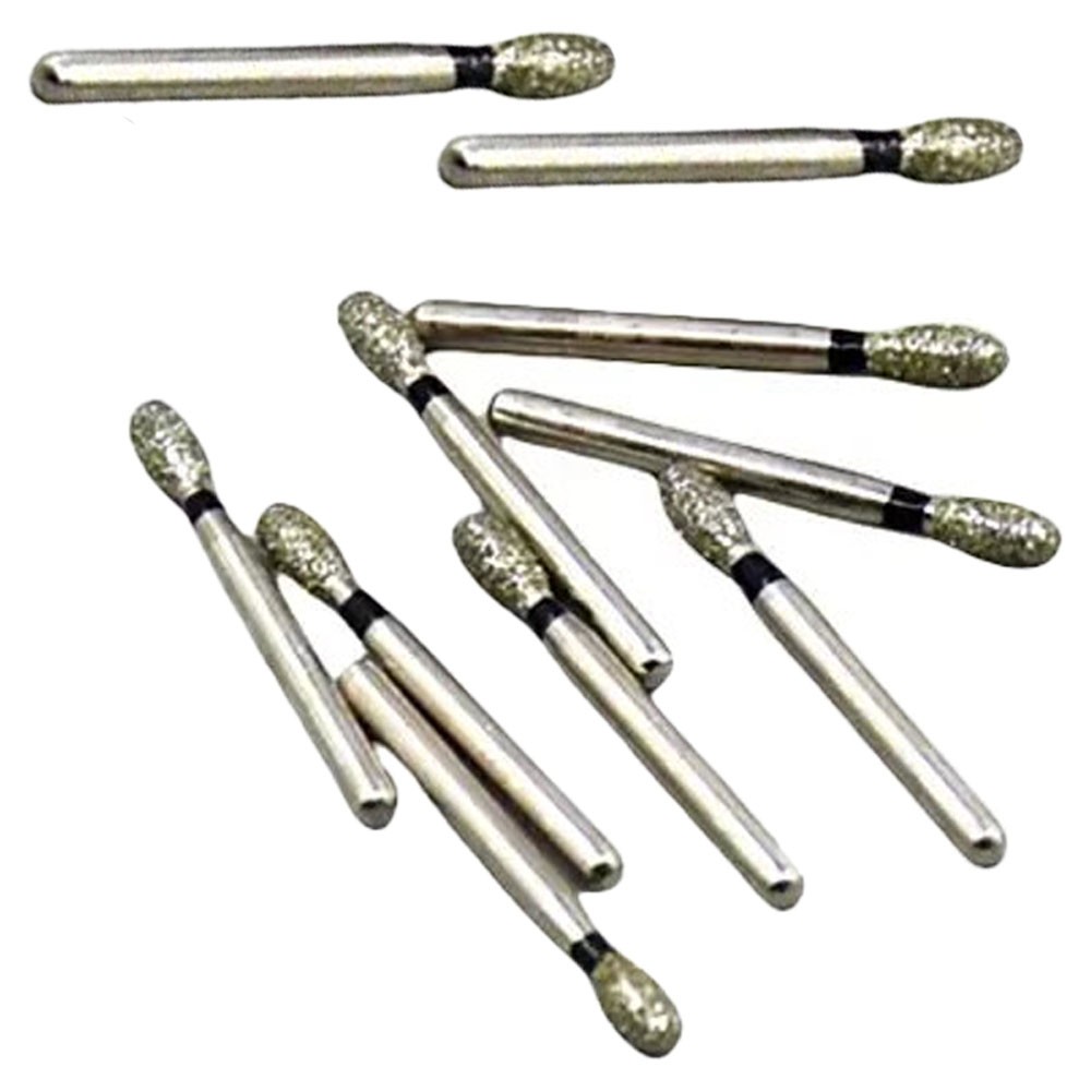 20Pcs Dental Diamond Bur FG Egg Football 379/023SC Super Coarse High Speed Black
