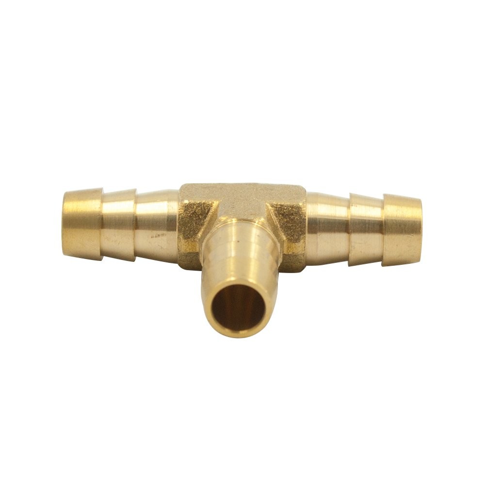 Brass Hose Barb Tee 1/4" x 1/4"x Barbed T 5pcs 1/4*1/4*1/4,