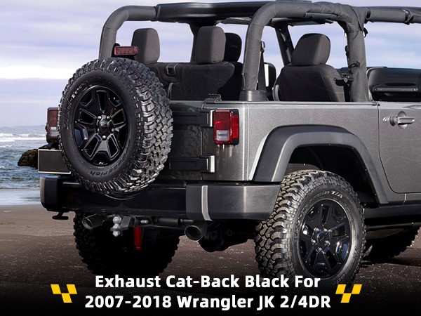 Exhaust Muffler System For 2007-2017 Jeep Wrangler JK 2/4Door Dual Axle Back