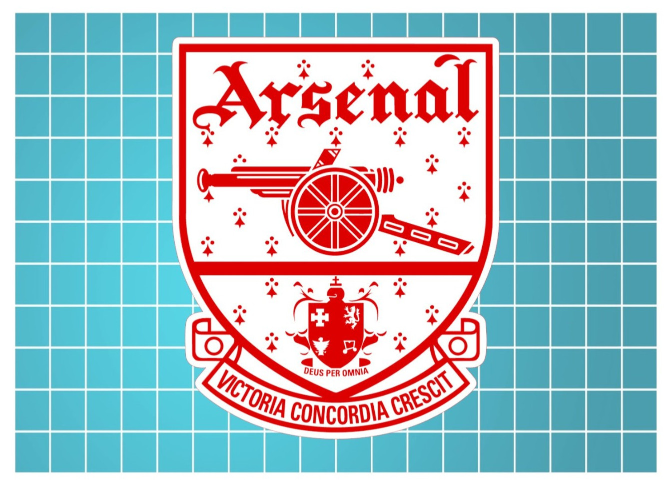 Arsenal F.C. Logo All Weather Vinyl Sticker/Decal Multiple Sizes