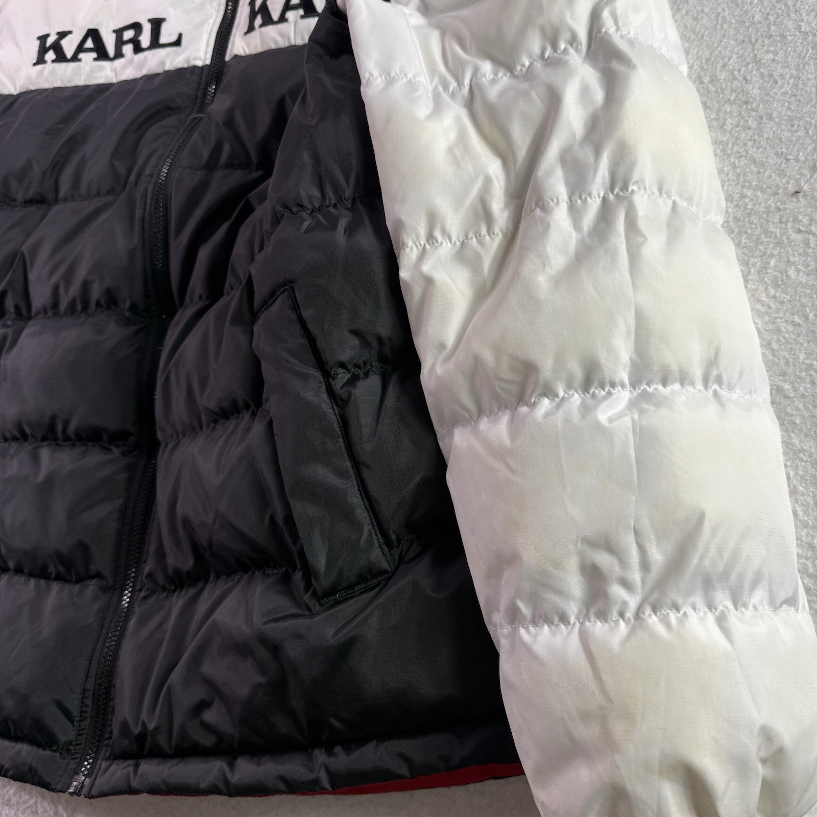 Vintage Karl Kani Sport Men's Reversible Puffer Jacket Size XL Tupac Hip Hop