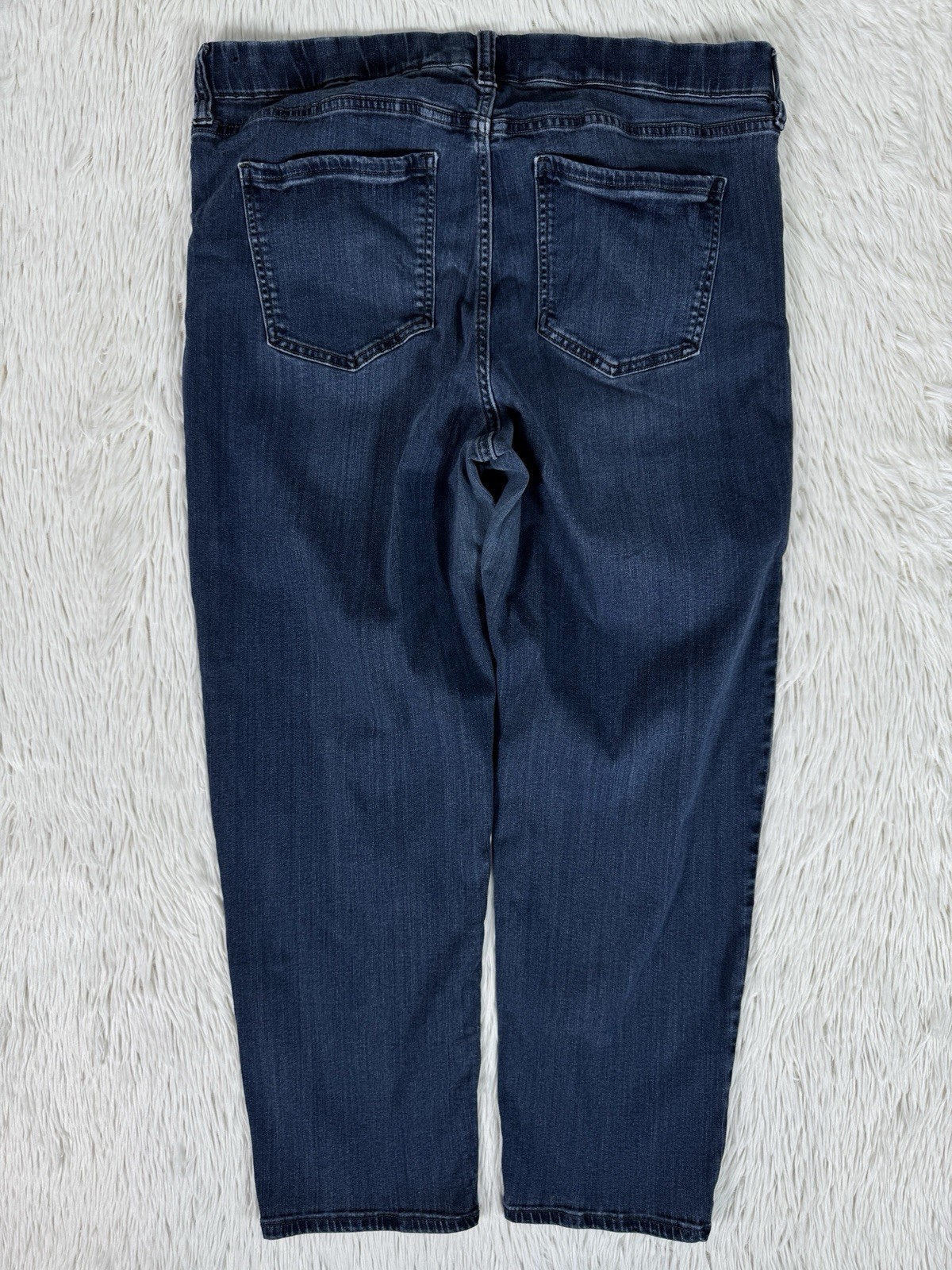 Liverpool Blue Dark Wash High Waisted The Slim Straight Denim Jeans Women's 20W