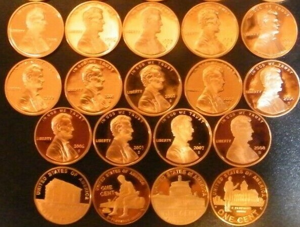 1975~2012 S Lincoln Penny Choice ~ Gem Proof Run 41 Coin Decade Set US Mint Lot