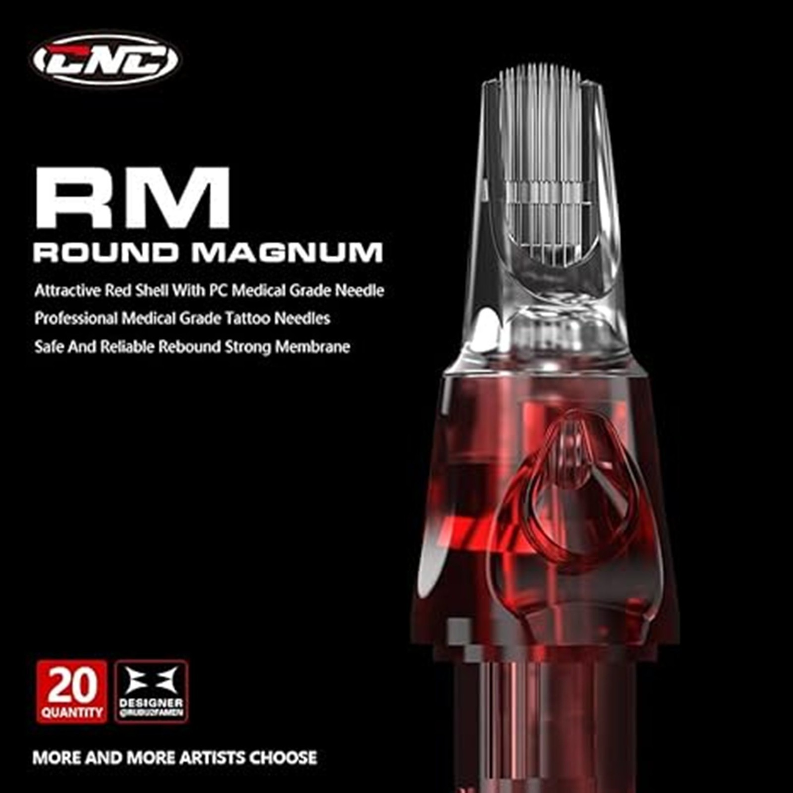 20, 40pcs CNC Police Tattoo Needle Cartridges RM RL RS