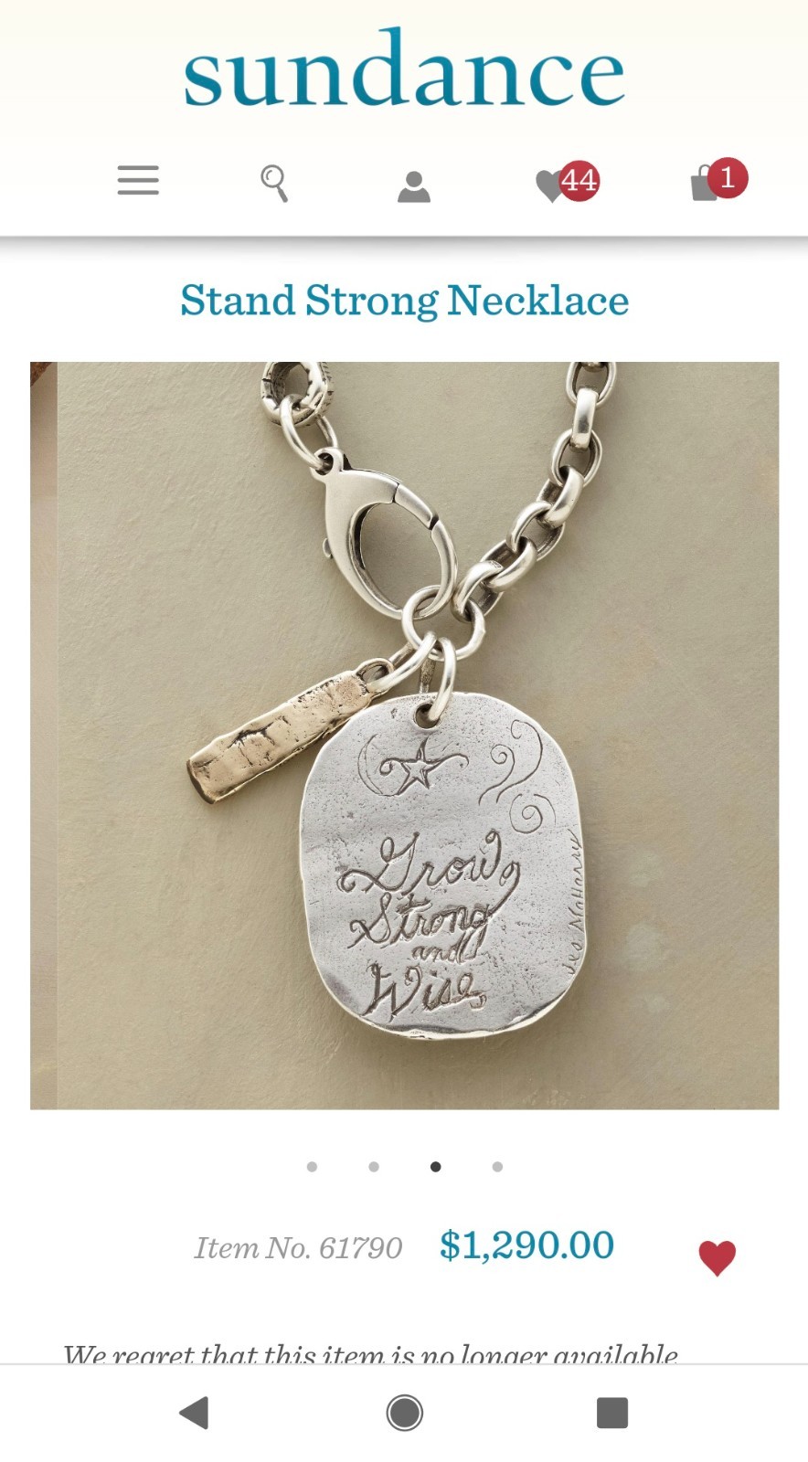 Jes MaHarry Necklace Bracelet Set Stand Strong Tree Of Life Sterling Silver