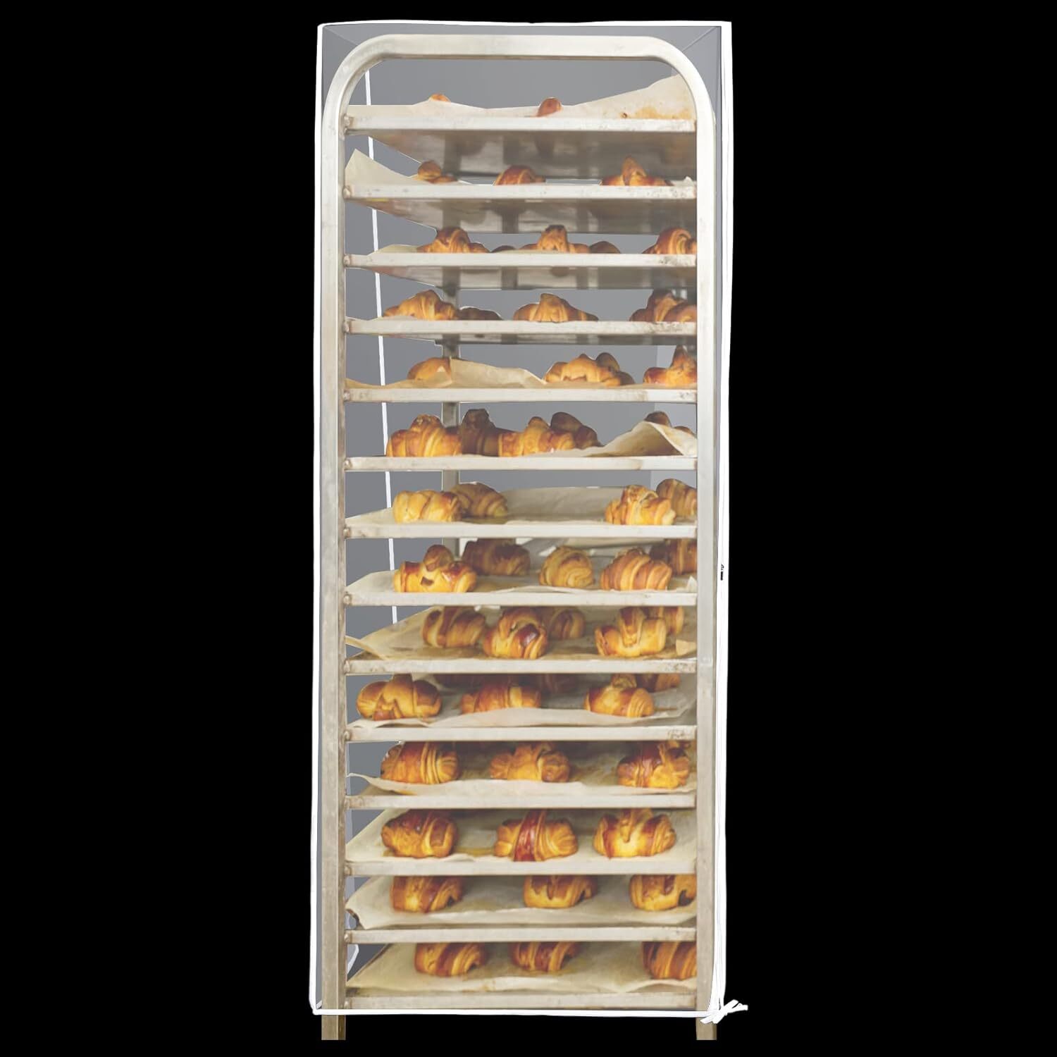 530387 Commercial-Grade Sheet Pan/Bun Pan Rack Cover, Plastic, 20-Tier, 28" L